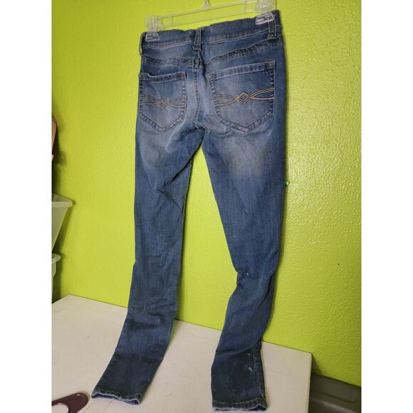 Mudd FLX Stretch Jeans Size 1 Mid Rise Vintage Skinny Distressed - Picture 6 of 8